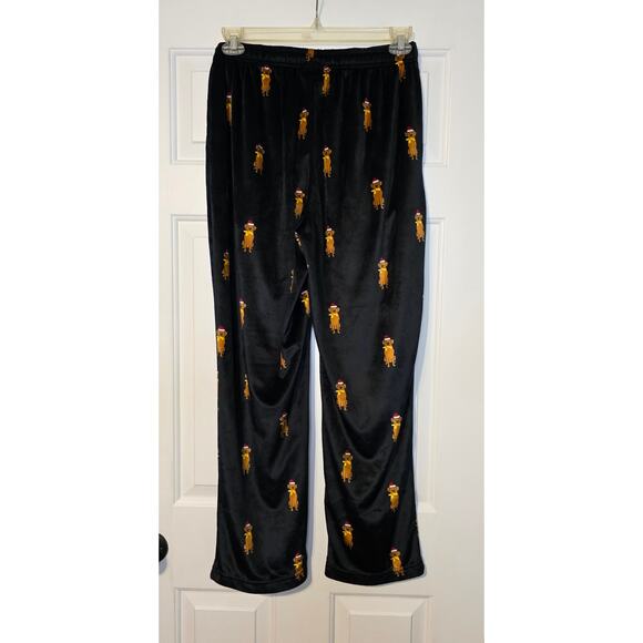 Perry Ellis Portfolio Mens Pajama Bottoms Dogs Christmas Size M Black - Picture 4 of 6